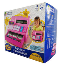 Load image into Gallery viewer, Learning Resources Pretend &amp; Play Calculator Cash Register, Classic Counting Toy, 73 Pieces, Ages 3+, Pink

