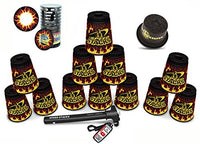 Flamin' Awesome Authentic Wssa Speed Stacks with Flame Snap Tops- Set of 12 Fire /Flame Cups with Quick Release Stem