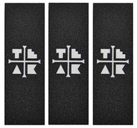 Teak Tuning Premium Graphic Fingerboard Grip Tape, Black/White Logo Edition (3 Sheets)