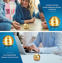 Load image into Gallery viewer, Mountain Giant Kinetic Desk Toy with Full Body Visual Illusion Ball Decompression Ball Fidget Stress Anxiety Relieves Aluminium Decoration Ball for Kids and Adults (Gold)
