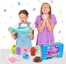 Load image into Gallery viewer, Butter Slime Kit, 12 Pack DIY Stress Relief Fluffy Slime Toys for Girls, Boys Age 6 7 8 9 10+ Years Old, Idea Birthday Christmas Easter, Super Soft Non-Sticky &amp; Non-Toxic
