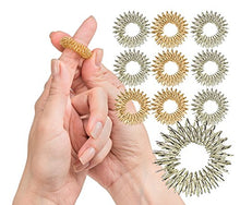 Load image into Gallery viewer, Spiky Sensory Finger Rings (Pack of 10) - Great Spikey Fidget Toy for Kids and Adults - Fun Set for Acupressure - Great Classroom Supplies by Impresa Products

