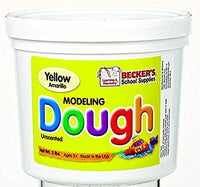Becker's School Supplies Unscented Dough, Yellow, 3lb Tub