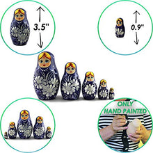 Load image into Gallery viewer, Matryoshka Russian Stacking Dolls with Flowers Home Decor Small Set 5 Pieces
