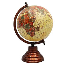 Load image into Gallery viewer, 13&quot; Decorative Rotating Globe Beige Ocean World Geography Earth Home Decor - Perfect for Home, Office &amp; Classroom by Globes Hub
