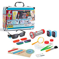 RYAN'S WORLD Toy Ultimate Spy Kit Briefcase with Flashlight, Spy Glasses, Invisible Ink, Fingerprint Powder, Secret Service Gear
