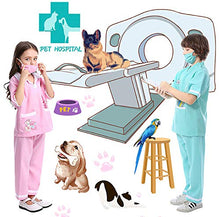 Load image into Gallery viewer, lontakids Kids Animal Doctor Role Play Costume Veterinarian Pretend Play Dress Up Set with Medical Kit (3-6 Years, Light green)
