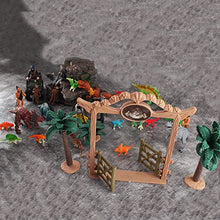 Load image into Gallery viewer, Prehistoric Dinosaur Ape Men Wildlife Animals Farm Toys Set 33PCS Realistic Figurines Tyrannosaurus Stegosaurus Brachiosaurus Triceratops Parasaurus Raptor for Toddlers
