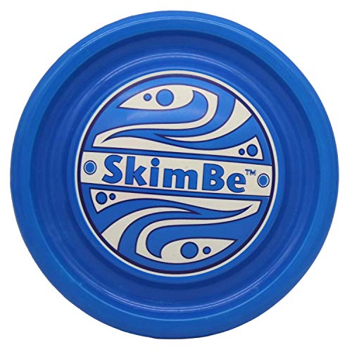 SkimBe Disc Best Winter Toy, Skips, Skims, Slides & Jumps! Great for Swimming Pool, Beach, Snow, & Ice for Kids, Adults & Family (Blue)