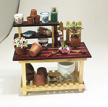 Load image into Gallery viewer, Dollhouse Miniature Walnut Wood Entertainment Center by Town Square Miniatures
