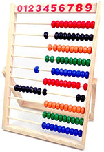 Load image into Gallery viewer, MAGIKON Wooden Counting Number Frame , 10 Rows Abacus for Kids Learning Math (11-1/2-Inch)

