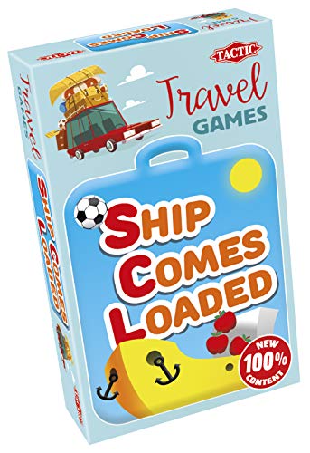 Tactic 56021 Ship Comes Loaded Take Anywhere Travel Game with No Board | Choose a Letter, Make Your List | Unique Words Score | Family Fun | 2+ Players Age 8+, Multi