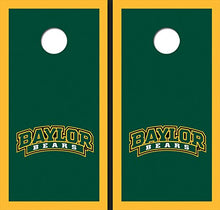 Load image into Gallery viewer, Baylor University Arch Hunter Green Matching Border Cornhole Boards
