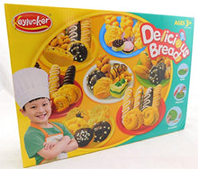Load image into Gallery viewer, ALLKINDATHINGS Delicious Breads Play Dough Plasticine Clay Set with Chef&#39;s Outfit and Accessories
