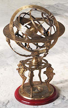 Load image into Gallery viewer, Mahira Nautical Antique Finish Solid Brass Zodiac Globe Sphere Armillary 43 cm/Compass A
