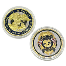 Load image into Gallery viewer, St. Michael Police Officers Challenge Coin,Patron Saint of Law Enforcement Prayer Coins

