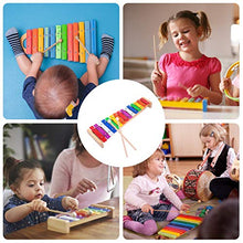 Load image into Gallery viewer, EXCEART 15- Tone Wooden Xylophone Knock Multi- Colored Piano Kid Educational Preschool Learning Tool
