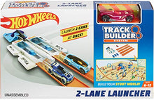 Load image into Gallery viewer, Hot Wheels Track Builder 2-Lane Launcher Playset

