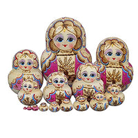Russian Nesting Dolls 15-Layer Nesting Dolls Creative Educational Toys Cute Matryoshka Birthday Home Room Decoration Gift (Color : A)