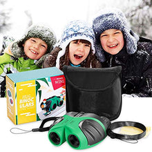 Load image into Gallery viewer, VNVDFLM Compact Shockproof Binoculars for Bird Watching Kids Telescope for Teens Toys for 3-13 Years Old Boys,Birthday Gifts for 3-12 Years Old Boys,Gifts for 6 Years Old Boys(Green)
