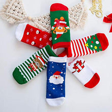 Load image into Gallery viewer, Skydume 6 Pairs Cartoon Baby Toddler Kids Girls Boys Children&#39;s Socks Christmas Holiday Sock Gift,S,1-3 Years Old
