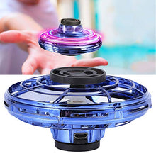 Load image into Gallery viewer, Zerodis Flying Spinners, 360 Degrees Rotating Hand Drones Mini Hand Control Induction Indoor Helicopter Ball with LED Lights for Adults Kids Toddlers Boys Girls(Blue)
