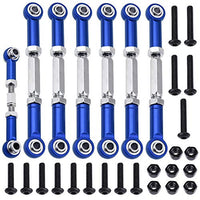 Hobbypark Adjustable Aluminum Turnbuckles / Camber Link with Rod Ends Sets for Traxxas Slash 4X4 / 2WD 1/10 Upgrade Parts,7 Pieces (Navy Blue)