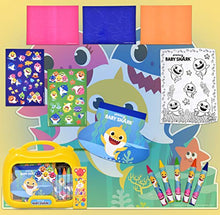 Load image into Gallery viewer, Baby Shark Coloring Case Art Set Mess Free Color Activities Jumbo Crayons Stickers Doodle Pad Complete Baby Shark Crafts in Travel Case &amp; Gift Boutique Bookmark for Kids Toddlers Girls and Boys
