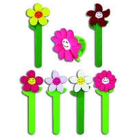 Kipp Brothers Plush Smile Flower Slap Bracelets(Per Dozen)