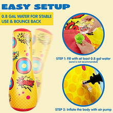 Load image into Gallery viewer, 2 Pack Inflatable Bopper, 47 Inches Kids Punching Bag with Bounce-Back Action, Inflatable Punching Bag for Kids
