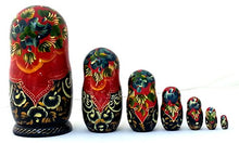 Load image into Gallery viewer, Tsar Saltan Russian Fairy Tale Nesting Dolls Hand Painted 7 Piece Set
