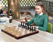 Load image into Gallery viewer, FIBVGFXD Chess Solid Wood Set, Chess Set, with Folding Portable Board Chess, Pieces Chessman-Travel High Grade Pear Wood Grain Chess Set
