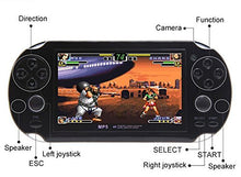 Load image into Gallery viewer, CZT 4.3 inch 8GB Double Joystick Handheld Game Console Build in 2000 Games Video Game Console Support Arcade/CPS/FC/SFC/GB/GBC/GBA/SMC/SMD/SEGA Games MP4 Player (Black)
