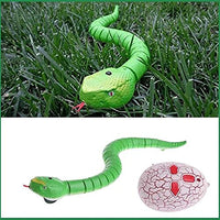 Realistic Remote Control RC Snake, Alonea Rechargeable Simulation Toy with Shaped Infrared Controller, Funny Animal Toy Cobra Snake King/Long Fake Cobra Animal for Christmas Hallowene Gift (Green)