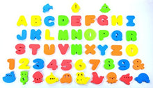 Load image into Gallery viewer, Joyin Toy 51 Pieces Educational Bath Letters, Numbers, Sealifes and Transportations Bath Toys with Toy Organizer
