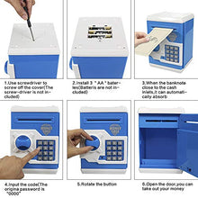 Load image into Gallery viewer, Yanaze Kids Money Bank, Electronic Password Piggy Bank Cash Coin Money Saving Box for Kids Mini ATM Toy Gift for Children Boys Girls (Blue)
