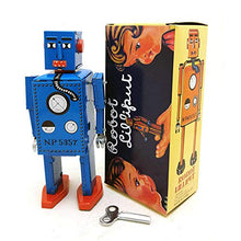 Load image into Gallery viewer, Charmgle MS397 Robot Toy Wind-Up Toy Adult Collection Toy Novelty Gifts Tin Toy Home/Party/Bar Decoration (Blue)
