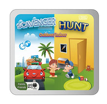 Load image into Gallery viewer, GRANDLMOON 100 PCS Indoor Outdoor Travel Scavenger Hunt Card Game for Kids Activities for Family Vacations and at Home with Storage Tin Box
