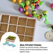 Load image into Gallery viewer, NUOBESTY Vegetable Wooden Memory Game Memory Matchstick Chess Game Brain Teaser with Flash Card for Kid Intelligence IQ Developing
