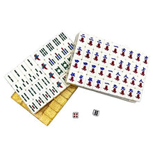 Load image into Gallery viewer, HIZLJJ Mini Portable Travel 20MM Golden Mahjong Carry Wooden Box Melamine Mah-Jong Leather Table Majiang Board Chess Set Game
