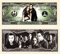 100 Twilight Million Dollar Bills with Bonus Thanks a Million Gift Card Set