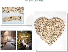 Load image into Gallery viewer, 200 PCS Spelling Letters, DIY Making Spelling Crossword Game, Wood Letters Tiles

