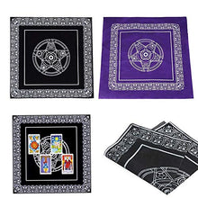 Load image into Gallery viewer, MNTT Tarot Tablecloth,49x49cm Board Game Astrological Non-Woven Altar Tarot Cloth Tarot Card Mat Tarot Card Cloth(Black)
