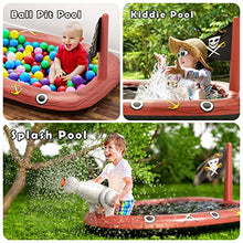 Load image into Gallery viewer, Jasonwell Inflatable Kiddie Pool Sprinkler - Splash Pad for Kids Toddler Pool Outside Children Ball Pit Pirate Ship Baby Pool Swimming Wading Pool Summer Outdoor Water Toys for Boys Girls Dogs
