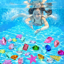 Load image into Gallery viewer, Tacobear Diving Gem Pool Toys Sinking Treasures Chest Swimming Pool Toy Set Pirate Underwater Games Dive Training Gift for Kids Boys Girls
