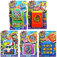 Pocket Games Kid Travel Toys Bundle Set (3 Games) Pocket Pinball, Finger Basketball, Magnetic Fishing, Magnetic Fizzy Face & Tic Tac Toe. Fidgets, Party Favors, Stress Toys. 3255-3258-3257-3205-3256p
