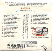 Load image into Gallery viewer, Austria 3d View-Master 3 Reel Set
