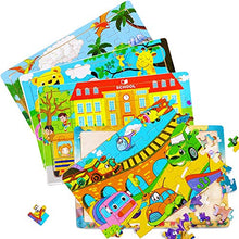 Load image into Gallery viewer, Wooden Jigsaw Puzzles Set for Kids Age 3-8 Year Old 30 Piece Colorful Wooden Puzzles for Toddler Children Learning Educational Puzzles Toys for Boys and Girls (4 Puzzles)
