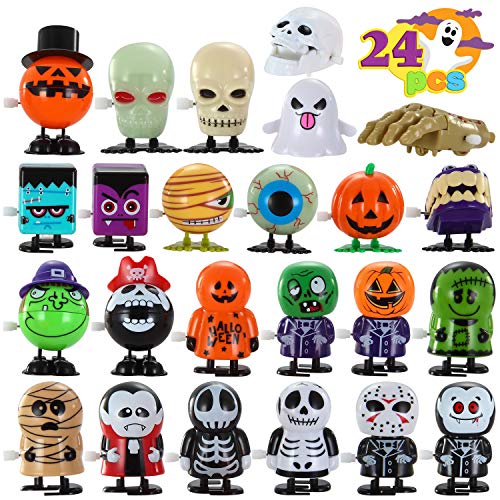 JOYIN 24 Pack Halloween Wind Up Toy Assortments for Halloween Party Favor Goody Bag Filler (24 Pieces Pack)