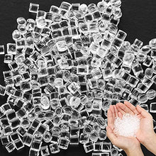 Load image into Gallery viewer, Fakes Ice Cubes Miniature Dollhouse Clear Plastic Ice Cubes Doll House Ice Cubes for Dollhouse Cups Sprinkle Decorations Fake Cake Dessert Beer Drinks Dollhouse Kitchen Food Accessories (100 g)
